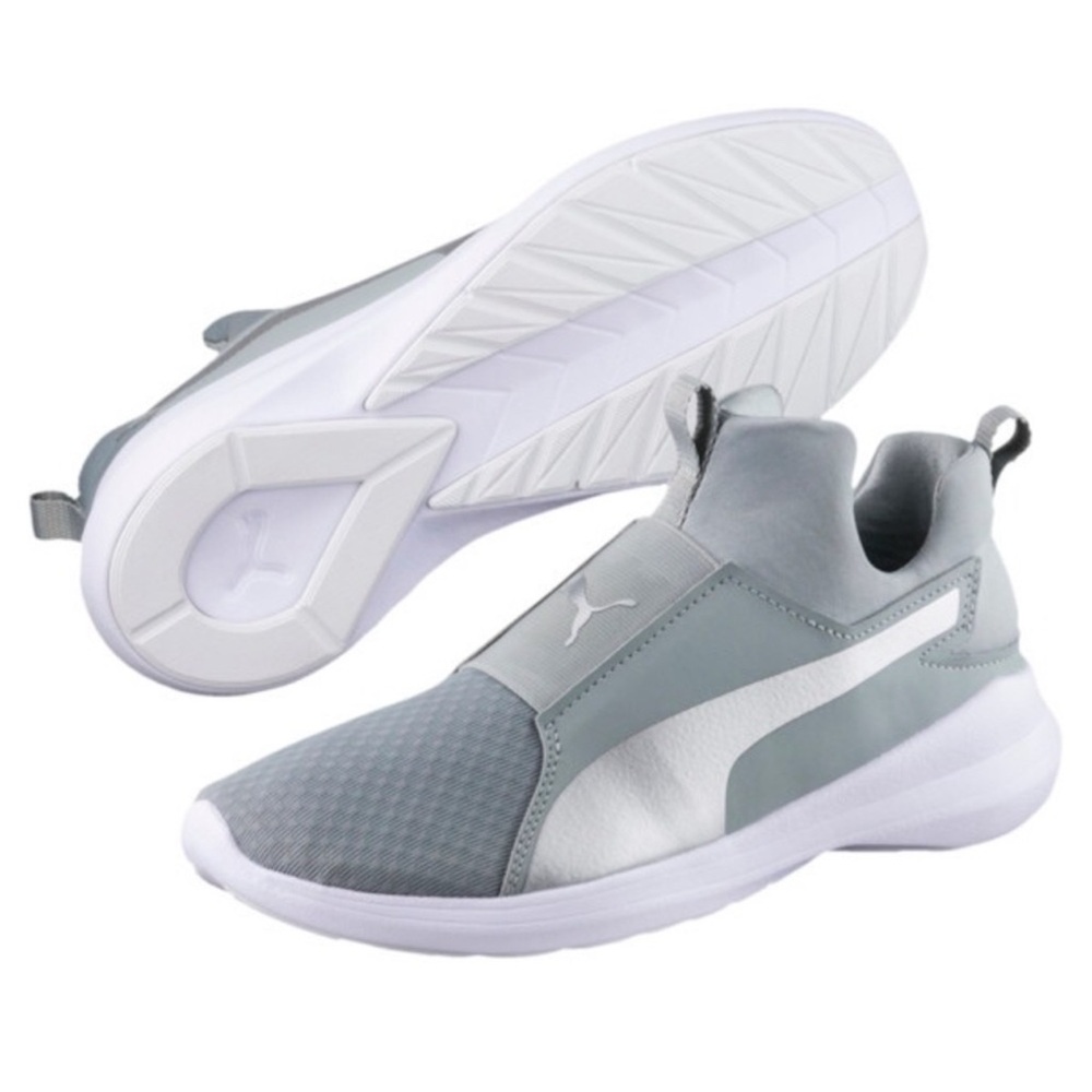 Puma Rebel Mids Women's Sneakers - Gray and Silver